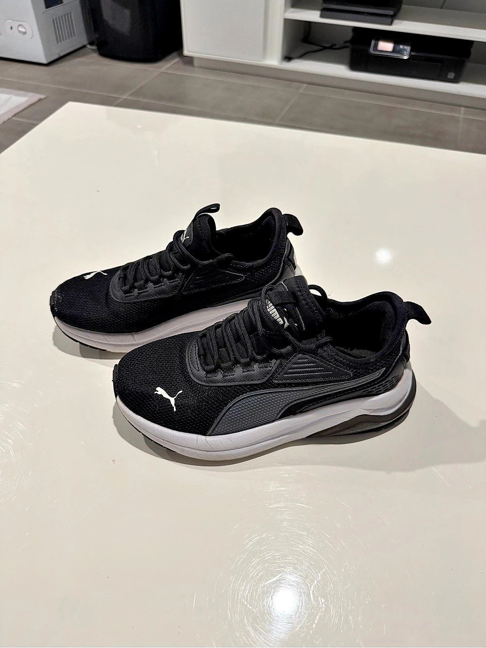 PUMA Amplifier Lace Up Youth Boys Black, Grey Sneakers Casual Shoes